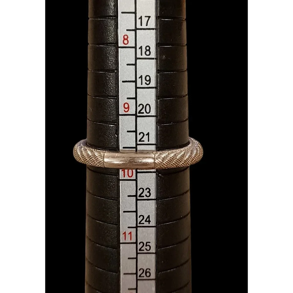 Judith Ripka 925 Sterling Silver Oval Natural Stone Size 9.75 Statement Ring - Picture 4 of 8